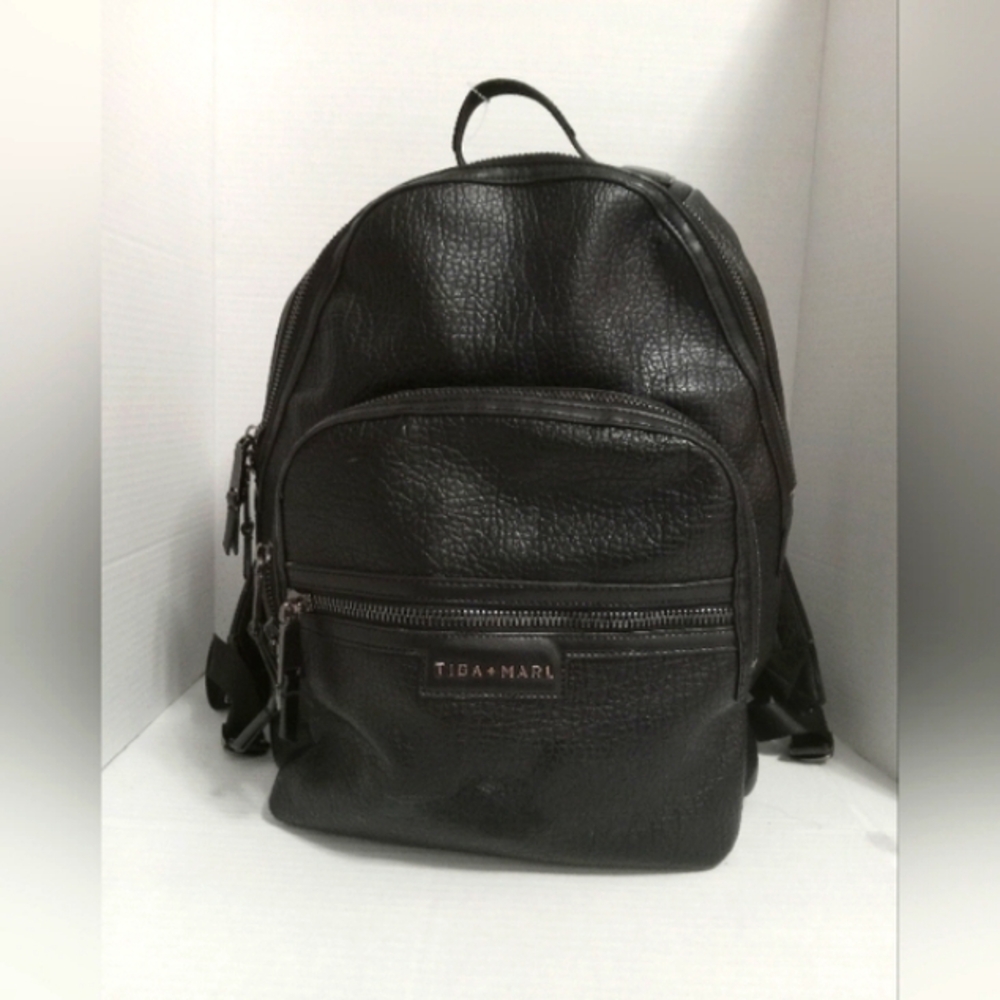 TIBA + MARL NWT Black Snake‎ VEGAN Leather Backpack